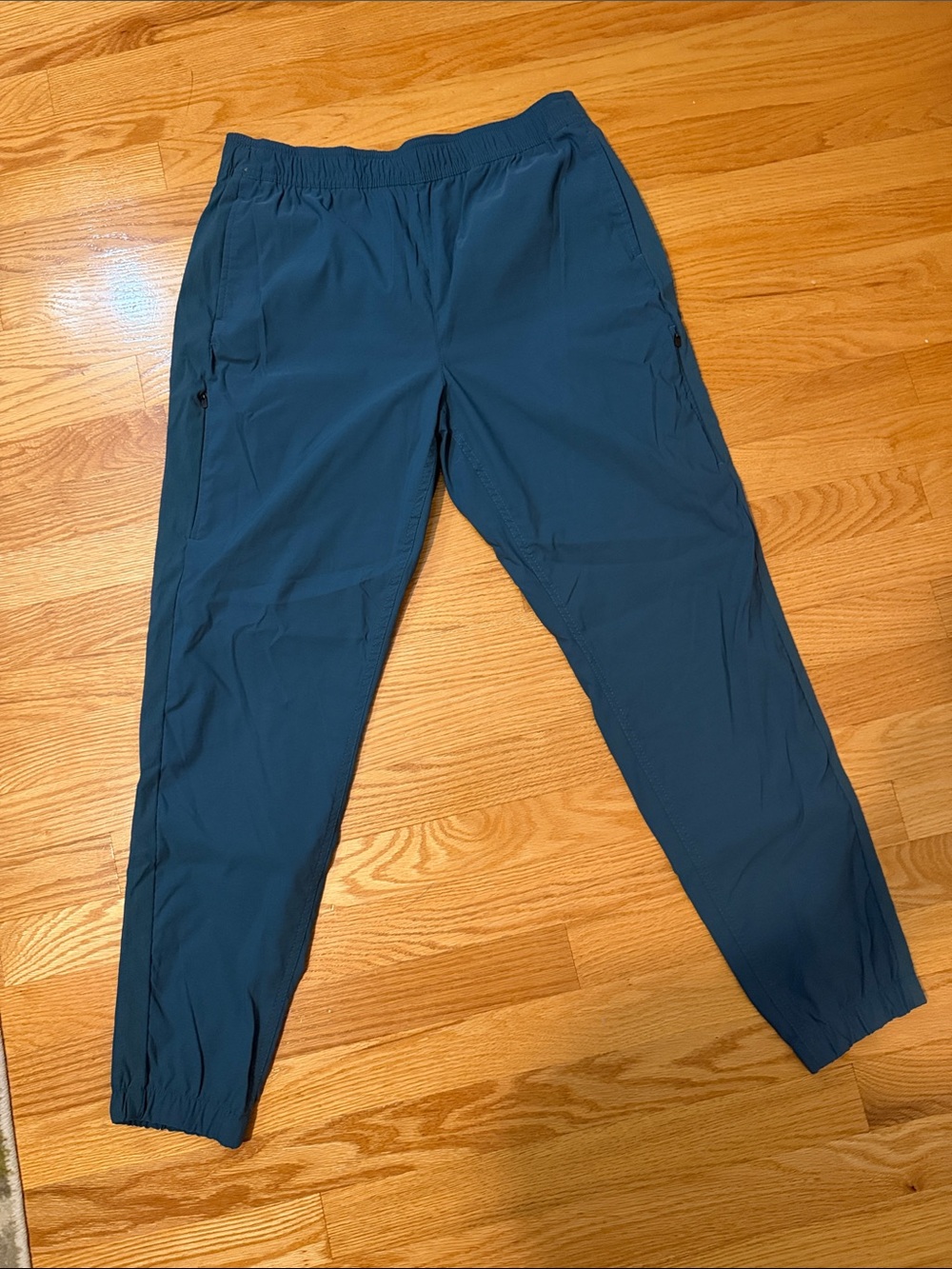 Eddie Bauer Teal Blue Elastic-Waist Track Joggers